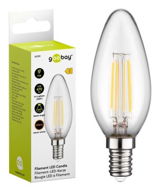 Żarówka LED FILAMENT 4W E14 2700K Candle Goobay E Goobay