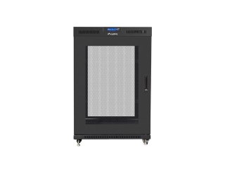 SZAFA INSTALACYJNA RACK STOJĄCA 19" 22U 800X1000 CZARNA DRZWI PERFOROWANE LCD LANBERG (FLAT PACK) V2