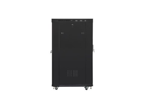 SZAFA INSTALACYJNA RACK STOJĄCA 19" 22U 800X1000 CZARNA DRZWI PERFOROWANE LCD LANBERG (FLAT PACK) V2