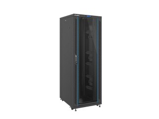 SZAFA INSTALACYJNA RACK STOJĄCA 19" 37U 800X1000 CZARNA DRZWI SZKLANE LCD LANBERG (FLAT PACK).