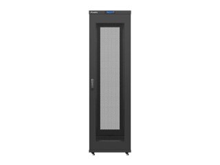 SZAFA INSTALACYJNA RACK STOJĄCA 19" 42U 600X600 CZARNA DRZWI PERFOROWANE LCD LANBERG (FLAT PACK)