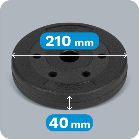 Zestaw obciążeń bitumicznych 4x2.5kg, otwór 31mm, REBEL ACTIVE