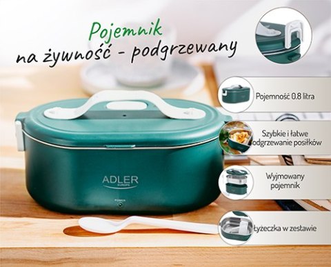 Adler Pojemnik na żywność - podgrzewany - metalowy pojemnik