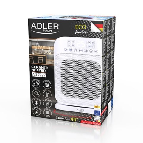 Adler Grzejnik ceramiczny LED z pilotem