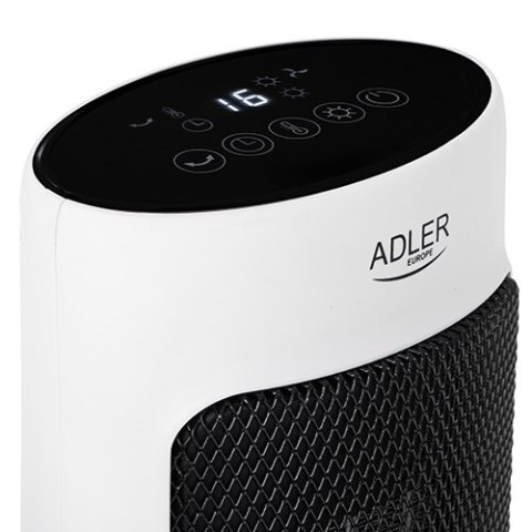 Adler Termowentylator ceramiczny LED z pilotem + Timer