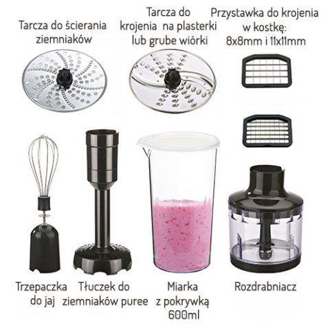 Camry Blender ręczny zestaw 1600W