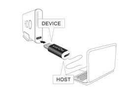 ADAPTER USB-C(M) 2.0->USB MICRO(F) CZARNY DELOCK