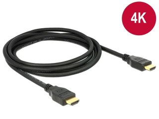 KABEL HDMI M/M V2.0 2M 4K 60HZ CZARNY DELOCK