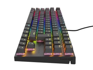 KLAWIATURA DLA GRACZY GENESIS THOR 303 TKL DE PODŚWIETLENIE RGB MECHANICZNA SILENT SWITCH CZARNA HOT