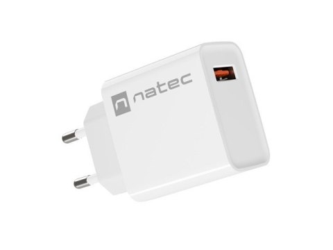 ŁADOWARKA SIECIOWA NATEC RIBERA 1X USB-A 18W BIAŁA (USZKODZONE OPAKOWANIE)