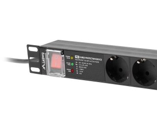 LISTWA ZASILAJĄCA RACK PDU PRO 19" LANBERG 1U 16A 7X SCHUKO SPD-3MP 2M CZARN (USZKODZONE OPAKOWANIE)