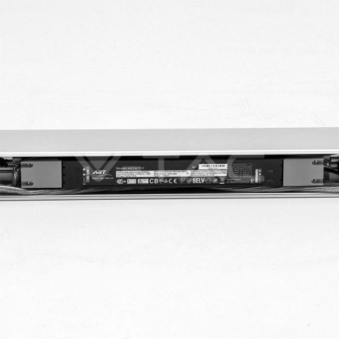 Oprawa V-TAC LED Linear SAMSUNG CHIP 40W Natynk/Zwieszana Do łączenia Srebrna 0-10V 120cm VT-7-43 4000K 3400lm 5 Lat Gwarancji