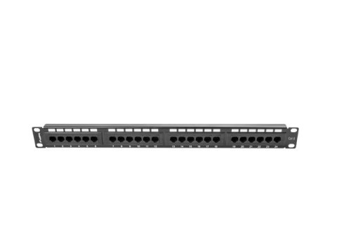 PATCH PANEL 24 PORT 1U 19" KAT.6 CZARNY LANBERG (USZKODZONE OPAKOWANIE)