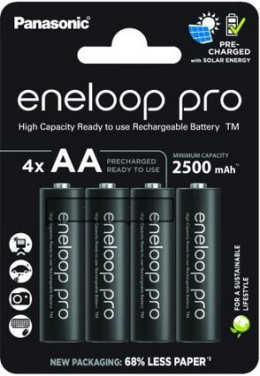 Panasonic Eneloop Pro Akumulatory R6 AA 2500mAh 4 sztuki blister