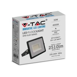 Projektor LED V-TAC 30W SMD E-Series Czarny VT-4031 4000K 2510lm