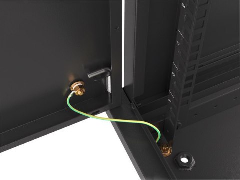 SZAFA INSTALACYJNA RACK WISZĄCA 19" 12U 600X600 CZARNA DRZWI METALOWE LANBER (USZKODZONE OPAKOWANIE)