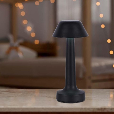 Lampka Biurkowa Nocna V-TAC 2W LED 23cm Ładowanie USB CCT Ściemnianie Czarna VT-7566 3000K-6000K 40lm