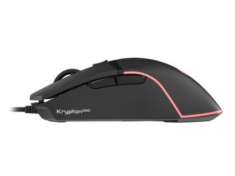 MYSZ DLA GRACZY GENESIS KRYPTON 220 6400DPI RGB CZARNA GAMINGOWA PROGRAMOWALNA (PO TESTACH)