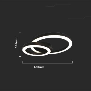 Oprawa Sufitowa V-TAC 20W LED Czarna VT-7787 3000K 2130lm