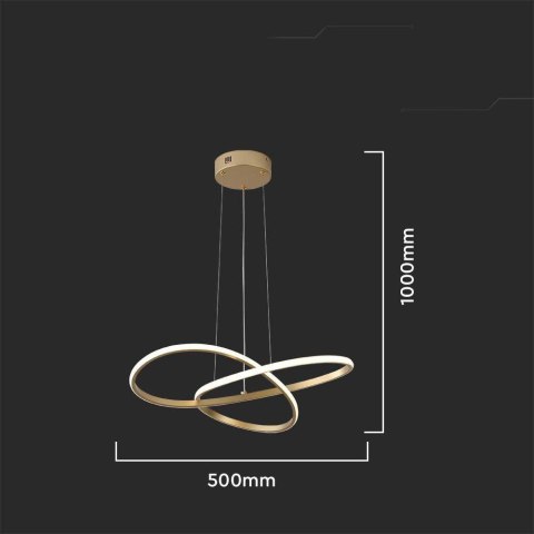 Oprawa Zwieszana V-TAC 20W LED Złota VT-7799 3000K 2540lm