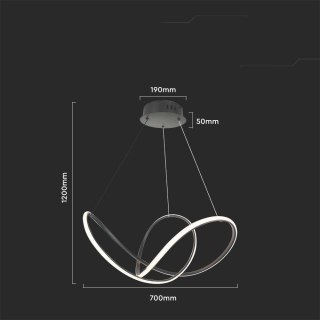 Oprawa Zwieszana V-TAC 49W LED Ściemnialna Biała VT-7919 3000K 5220lm