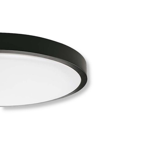 Plafon V-TAC 18W LED Okrągły IP44 23cm Czarny VT-8618B-RD 3000K 1800lm