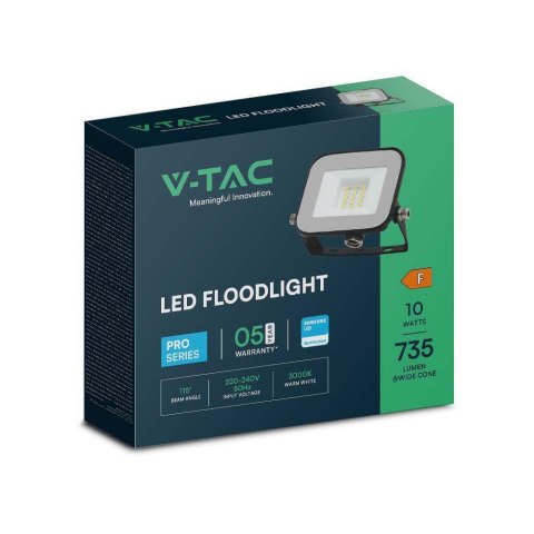 Projektor LED V-TAC 10W SAMSUNG CHIP PRO-S Czarny VT-44010 6500K 735lm