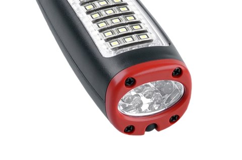 Lampa warsztatowa 24SMD + 7LED z ładowarką sieciowa i samochodową