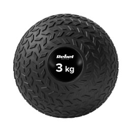 Mała piłka lekarska do ćwiczeń rehabilitacyjna Slam Ball 23cm 3kg, REBEL ACTIVE
