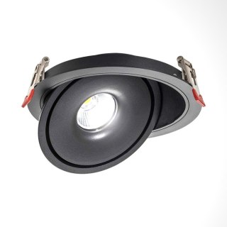 Oprawa V-TAC LED Uchylny Downlight 20W LED COB CRI90+ CCT Czarna VT-2520 3000K-4000K-6400K 1408lm