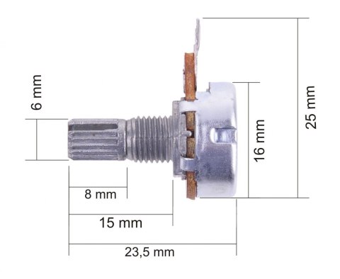 POTENCJOMETR B 500K LINIOWY