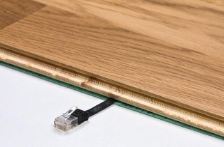 Kabel LAN Patchcord CAT 6 U/UTP płaski biały 1.5m