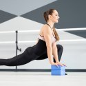 Kostka, klocek do jogi z pianki EVA 120g, niebieska, REBEL ACTIVE