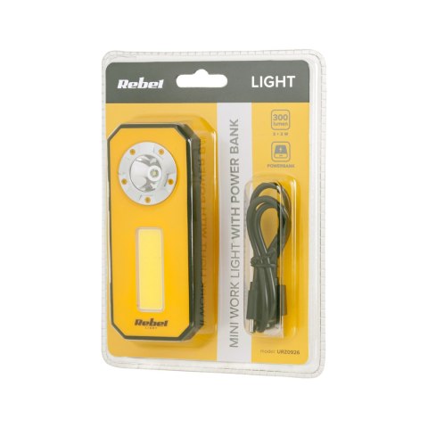 Mini akumulatorowa lampa warsztatowa (3W COB + 3W LED)