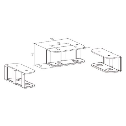 Podbiurkowy uchwyt do laptopa. tableta SPB-004W SPACETRONIK