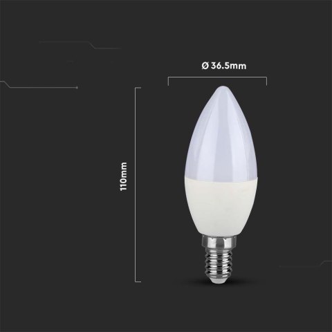 Żarówka LED V-TAC SAMSUNG CHIP 5,5W E14 Świeczka Ściemnialna VT-293D-N 3000K 470lm 5 Lat Gwarancji