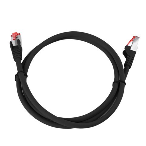 Kabel RJ45 CAT 6 S/FTP AWG27 LSZH czarny 0.25m