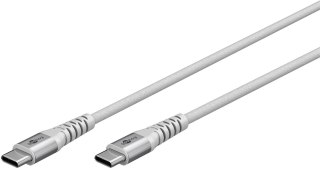 Kabel USB-C 2.0 Goobay SuperSoft TEXTIL biały 0.5m