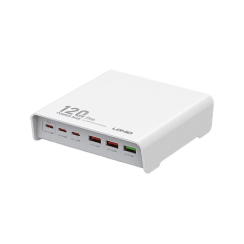 Ładowarka 120W 6 portów USB A i C Ldnio Q605 white LDNIO