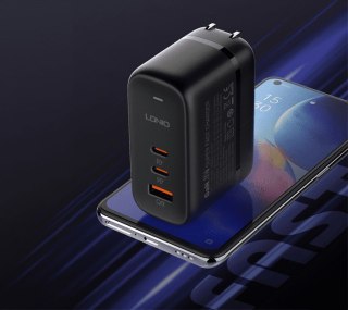 Ładowarka 65W GaN LDNIO Q366 3x USB USB-C PD QC LDNIO