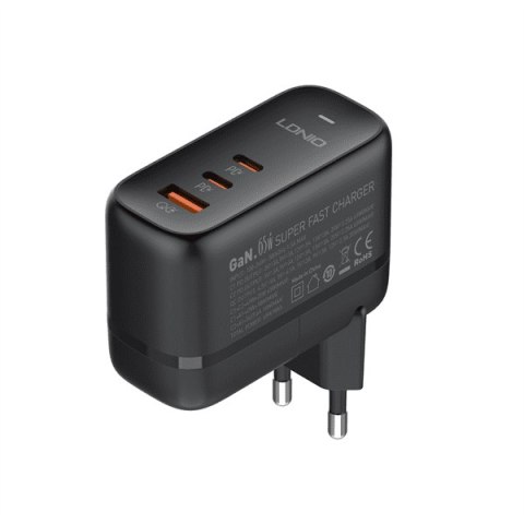 Ładowarka 65W GaN LDNIO Q366 3x USB USB-C PD QC LDNIO