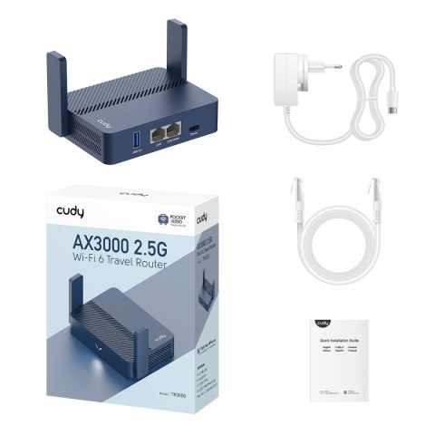 Router mobilny CUDY TR3000 Wi-Fi 6 AX3000 Cudy