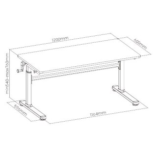 Biurko regulowane Spacetronik XD SPE-X103WW 120x60