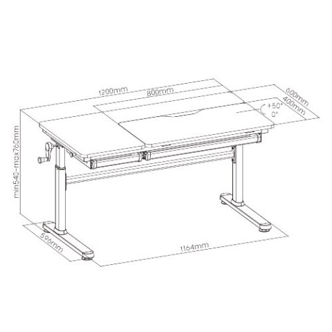 Biurko regulowane Spacetronik XD SPE-X104WW 120x60 SPACETRONIK