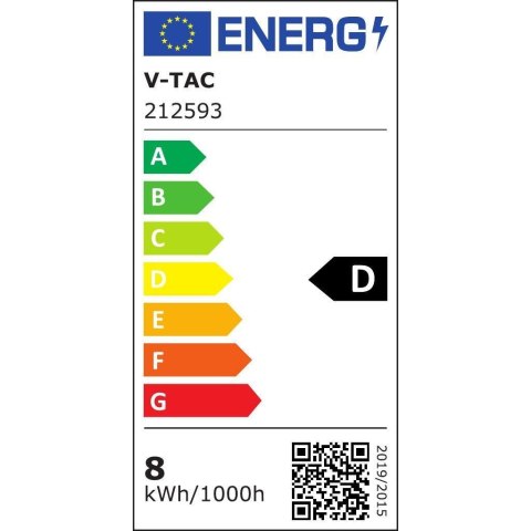 Taśma LED V-TAC SMD2835 630LED 24V IP20 5mb 8W/m VT-2835 126 3000K 1100lm