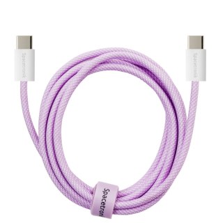 Kabel USB-C PD100/240W Spacetronik 1m fioletowy