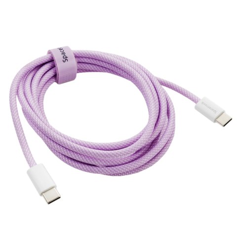 Kabel USB-C PD100/240W Spacetronik 2m fioletowy