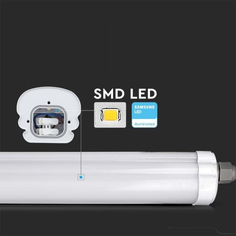 Oprawa Hermetyczna LED V-TAC SAMSUNG CHIP G-SERIES 120cm 36W 120Lm/W VT-1249 6500K 4320lm 3 Lata Gwarancji