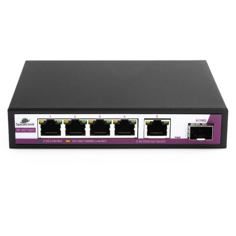 SWITCH 5 portów RJ45 2.5G + 1x port SFP SP-SGT105S SPACETRONIK