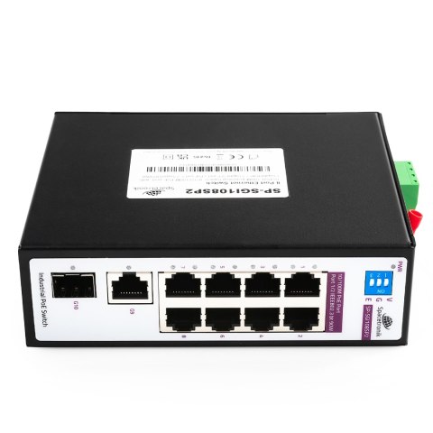 SWITCH 8-portowy SP-SGI108SP2 Przemysłowy PoE SFP SPACETRONIK